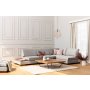 Atelier del Sofa Ugaona garnitura Tulip Corner Right With Pouf Light Grey - slika 1
