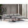 Atelier del Sofa Ugaona garnitura Leo Corner Right Grey - slika 1