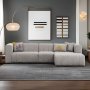 Atelier del Sofa Ugaona garnitura Beyza Right Light Grey - slika 1