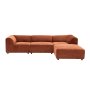 Atelier del Sofa Ugaona garnitura Alpha Right Tile Red - slika 3