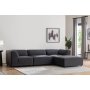 Atelier del Sofa Ugaona garnitura Alpha Right Anthracite - slika 2