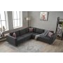 Atelier del Sofa Ugaona garnitura Kale Linen Anthracite - slika 2