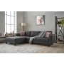 Atelier del Sofa Ugaona garnitura Kale Linen Left Anthracite - slika 2