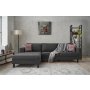 Atelier del Sofa Ugaona garnitura Kale Linen Left Anthracite - slika 1