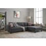 Atelier del Sofa Ugaona garnitura Kale Linen Right Anthracite - slika 2