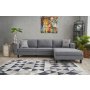 Atelier del Sofa Ugaona garnitura Kale Linen Right Grey - slika 1