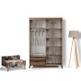 HANAH HOME Ormar Pasific Home Fuga 140 Walnut - slika 2