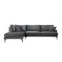 Atelier del Sofa Ugaona garnitura Papira Corner Left (Chl+3R) Anthracite - slika 4