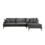 Atelier del Sofa Ugaona garnitura Papira Corner Right (L3+Chl) Anthracite - slika 4
