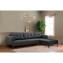 Atelier del Sofa Ugaona garnitura Vina Corner AnthraciteWalnut - slika 1