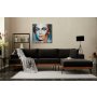Atelier del Sofa Ugaona garnitura Liva Right Anthracite Copper - slika 1