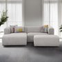 Atelier del Sofa Ugaona garnitura Linden Mini Left Light Grey - slika 1