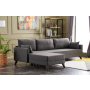 Atelier del Sofa Ugaona garnitura Bella Corner Sofa Left Anthracite - slika 2