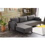 Atelier del Sofa Ugaona garnitura Bella Corner Sofa Left Anthracite - slika 1