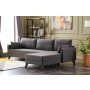 Atelier del Sofa Ugaona garnitura Bella Corner Sofa Right Anthracite - slika 2