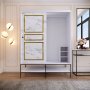 HANAH HOME Ormar Martin 150 White Black Gold - slika 3