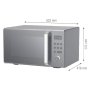 HOME Mikrotalasna pećnica 1000W HG-MH32D - slika 3