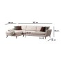 Atelier del Sofa Ugaona garnitura Mayorka Corner Large Left (Chl 3R ) Beige - slika 5