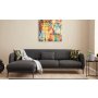 Atelier del Sofa Ugaona garnitura Venus L Anthracite - slika 1