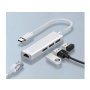 VELTEH Type C HUB 4 u 1 RJ45 100M LAN + 3*USB 2.0 - slika 1