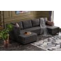 Atelier del Sofa Ugaona garnitura Ece Panoramik Anthracite - slika 1