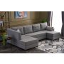 Atelier del Sofa Ugaona garnitura Ece Panoramik Grey - slika 1