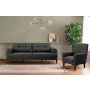 Atelier del Sofa Sofa i fotelja Vina Set Anthracite Walnut - slika 2