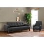 Atelier del Sofa Sofa i fotelja Vina Set Anthracite Walnut - slika 1