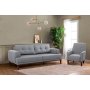 Atelier del Sofa Sofa i fotelja Vina Set Grey Walnut - slika 1