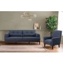 Atelier del Sofa Sofa i fotelja Vina Set Dark Blue Walnut - slika 2