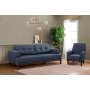 Atelier del Sofa Sofa i fotelja Vina Set Dark Blue Walnut - slika 1