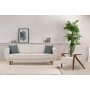 Atelier del Sofa Sofa i fotelja Larus Wood Set Walnut Cream - slika 2