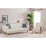 Atelier del Sofa Sofa i fotelja Larus Wood Set Walnut Cream - slika 1
