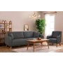 Atelier del Sofa Sofa i fotelja Hera Set Anthracite - slika 2