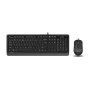 A4 TECH F1010 FSTYLER USB YU siva tastatura + USB sivi miš - slika 1