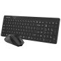 A4 TECH FG2400 AIR2 FSTYLER Wireless Combo USB YU crni set - slika 1