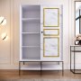 HANAH HOME Ormar Martin 120 White Black Gold - slika 2