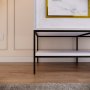 HANAH HOME Ormar Martin 120 White Black Gold - slika 5