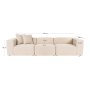 Atelier del Sofa Sofa trosed Lora 3 Seater Peach - slika 5