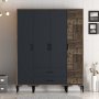 HANAH HOME Ormar Kumsal STP Walnut Anthracite - slika 2