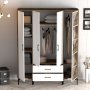 HANAH HOME Ormar Kumsal STP Walnut White - slika 3