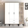 HANAH HOME Ormar Kumsal STP Walnut White - slika 2