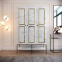 HANAH HOME Ormar Martin 3 White Black Gold - slika 1