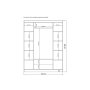 HANAH HOME Ormar Bahar 604 White - slika 5