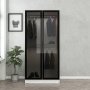 HANAH HOME Ormar Kale Glass Black 190 - slika 3