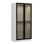 HANAH HOME Ormar Kale Glass Black 190 - slika 1
