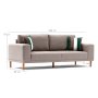 Atelier del Sofa Sofa trosed Franz Cream - slika 5