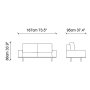 Atelier del Sofa Sofa dvosed Istanbul Ecru - slika 3