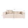 Atelier del Sofa Sofa dvosed Lora 2 Seater Peach - slika 5