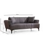 Atelier del Sofa Sofa dvosed Hamlet Dark Grey - slika 4